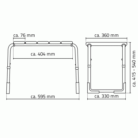 Табурет в ванную RIDDER Pro с регулируемой высотой, А172101, белый