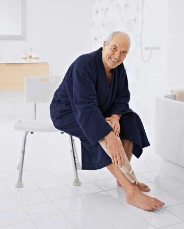 Стул в ванную RIDDER Assistent с регулируемой высотой, А00602101, белый/матовый хром