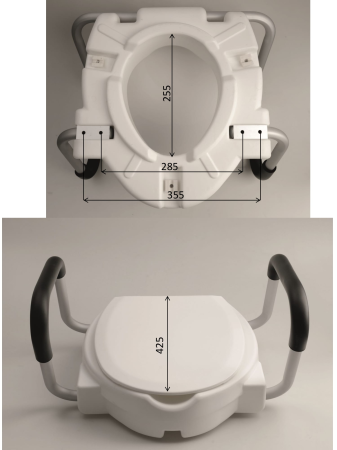 Сидение для унитаза RIDDER Assistent с крышкой и с поручнями, А0072001, белый