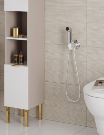 Гигиенический душ hansgrohe 1jet S с запорным вентилем, держателем и шлангом 125 см, для холодной воды 29230000, хром