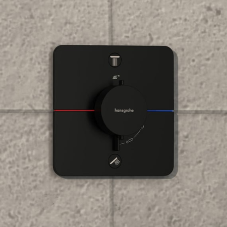Термостат hansgrohe ShowerSelect Comfort Q для скрытого монтажа на 2 функции, 15583670, матовый черный
