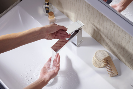 Смеситель для раковины hansgrohe Tecturis E 110 CoolStart, EcoSmart+, 73012000, хром