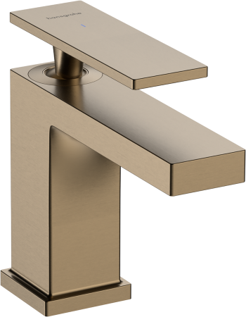 Смеситель для раковины hansgrohe Tecturis E 80, EcoSmart+, для холодной воды, 73013140, шлифованная бронза