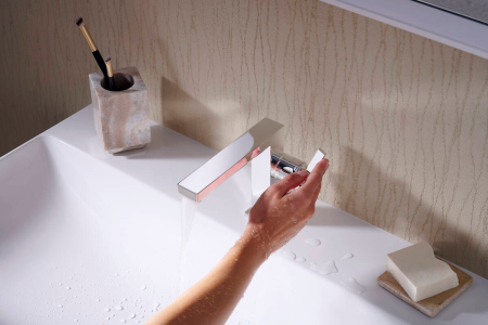 Смеситель для раковины hansgrohe Tecturis E 110 Fine CoolStart, EcoSmart+, 73021000, хром