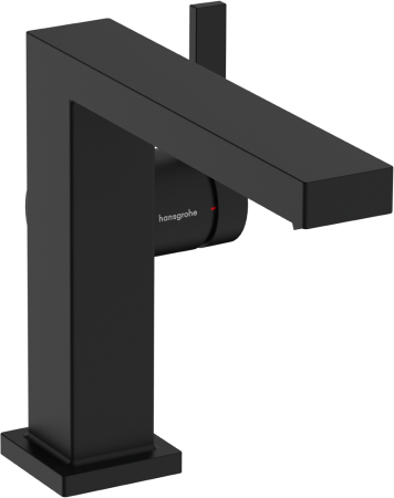 Смеситель для раковины hansgrohe Tecturis E 110 Fine CoolStart, EcoSmart+, с донным клапаном, 73023670, матовый черный