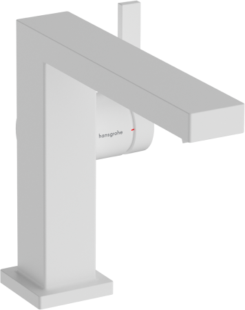 Смеситель для раковины hansgrohe Tecturis E 110 Fine CoolStart, EcoSmart+, с донным клапаном, 73023700, матовый белый