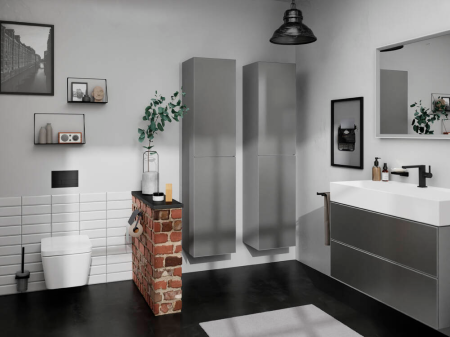 Смеситель для раковины hansgrohe Tecturis E 110 Fine CoolStart, EcoSmart+, 73021670, матовый черный