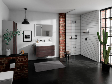 Смеситель для раковины hansgrohe Tecturis E 110 Fine CoolStart, EcoSmart+, 73021670, матовый черный
