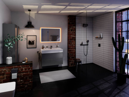 Смеситель для раковины hansgrohe Tecturis E 110 Fine CoolStart, EcoSmart+, 73021670, матовый черный