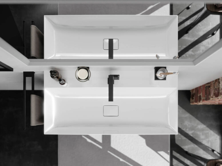 Смеситель для раковины hansgrohe Tecturis E 110 Fine CoolStart, EcoSmart+, 73021670, матовый черный