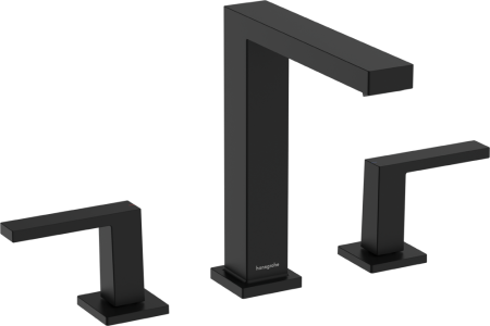 Смеситель для раковины hansgrohe Tecturis E 150 EcoSmart+, с донным клапаном Push-Open, 73030670, матовый черный