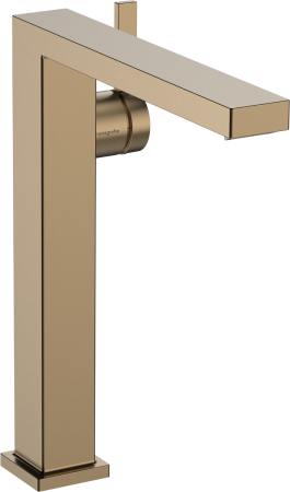 Смеситель для раковины hansgrohe Tecturis E 240 Fine CoolStart, EcoSmart+, с донным клапаном Push-Open, 73070140, шлифованная бронза