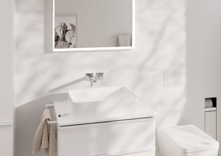 Внешняя часть смесителя для раковины hansgrohe Tecturis E скрытого монтажа, EcoSmart+, 73051000, хром