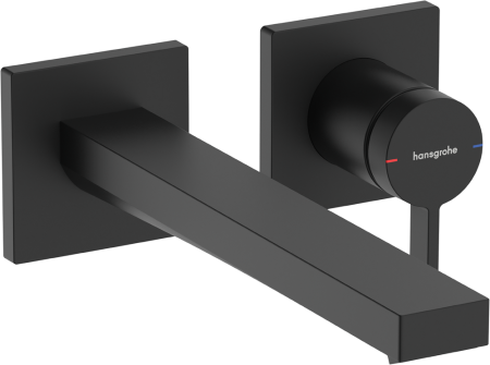 Внешняя часть смесителя для раковины hansgrohe Tecturis E скрытого монтажа, EcoSmart+, 73051670, матовый черный