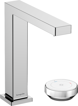 Смеситель для раковины hansgrohe Tecturis E 150 CoolStart EcoSmart+, с донным клапаном, 73053000, хром