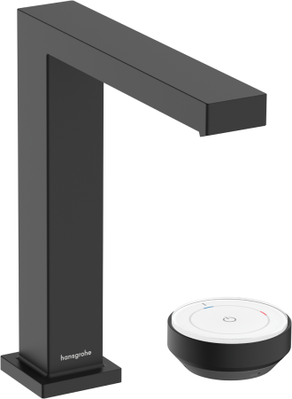 Смеситель для раковины hansgrohe Tecturis E 150 CoolStart EcoSmart+, с донным клапаном, 73053670, матовый черный