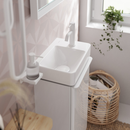 Cмеситель для раковины hansgrohe Tecturis S 80 CoolStart EcoSmart+, 73301700, матовый белый