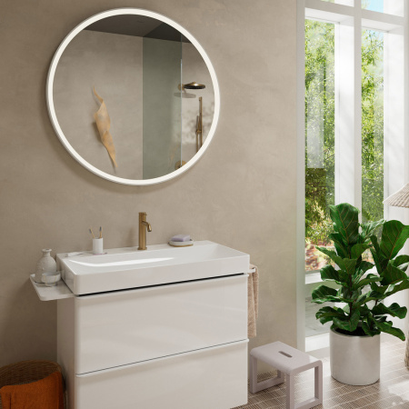 Cмеситель для раковины hansgrohe Tecturis S 110 EcoSmart+, с донным клапаном, 73310140, шлифованная бронза