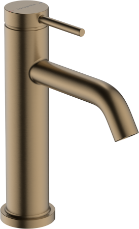 Cмеситель для раковины hansgrohe Tecturis S 110 EcoSmart+, 73311140, шлифованная бронза