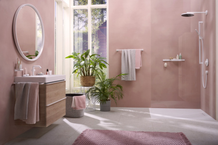 Смеситель для раковины hansgrohe Tecturis S 110 Fine CoolStart, EcoSmart+, с донным клапаном Push-Open, 73320700, матовый белый
