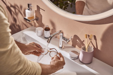 Смеситель для раковины hansgrohe Tecturis S 110 Fine CoolStart, EcoSmart+, 73321000, хром