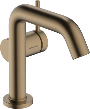 Смеситель для раковины hansgrohe Tecturis S 110 Fine CoolStart, EcoSmart+, 73321140, шлифованная бронза