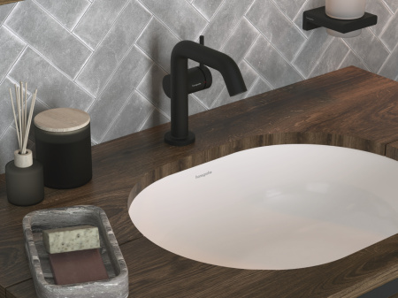 Смеситель для раковины hansgrohe Tecturis S 110 Fine CoolStart, EcoSmart+, 73321670, матовый черный
