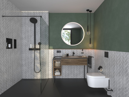 Смеситель для раковины hansgrohe Tecturis S 110 Fine CoolStart, EcoSmart+, 73321670, матовый черный