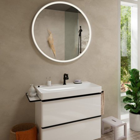 Смеситель для раковины hansgrohe Tecturis S 110 Fine CoolStart, EcoSmart+, 73321670, матовый черный
