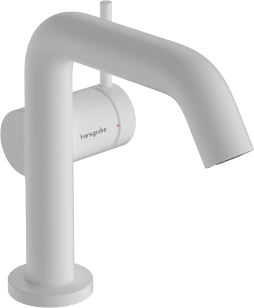 Смеситель для раковины hansgrohe Tecturis S 110 Fine CoolStart, EcoSmart+, с донным клапаном, 73323700, матовый белый