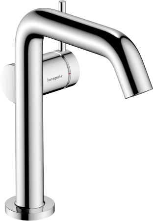 Смеситель для раковины hansgrohe Tecturis S 150 Fine CoolStart, EcoSmart+, со сливным клапаном Push-Open, 73340000, хром