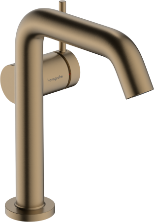 Смеситель для раковины hansgrohe Tecturis S 150 Fine CoolStart, EcoSmart+, 73341140, шлифованная бронза