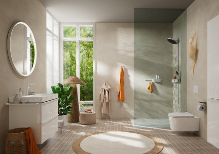 Смеситель для раковины hansgrohe Tecturis S 150 Fine CoolStart, EcoSmart+, 73341700, матовый белый