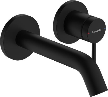 Внешняя часть смесителя для раковины hansgrohe Tecturis S скрытого монтажа, EcoSmart+, 73350670, матовый черный
