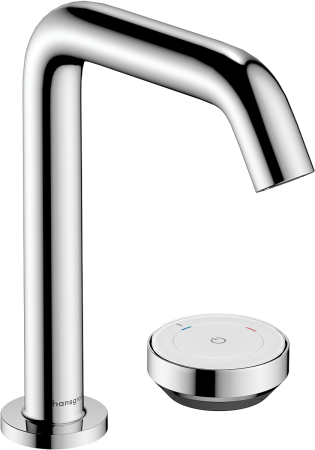 Смеситель для раковины hansgrohe Tecturis S 150 CoolStart EcoSmart+, с донным клапаном, 73353000, хром