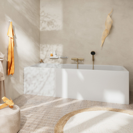 Смеситель для ванны hansgrohe Tecturis S, 73422140, шлифованная бронза