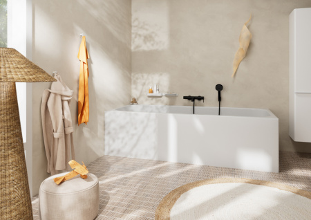 Смеситель для ванны hansgrohe Tecturis S, 73422670, матовый черный