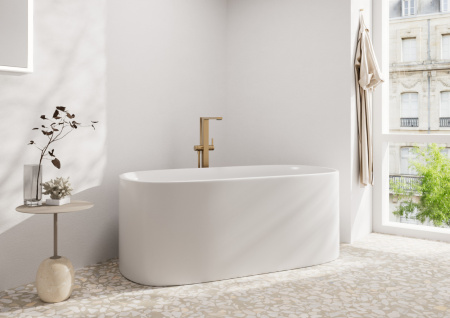 Смеситель для ванны hansgrohe Tecturis E напольного монтажа, 73445140, шлифованная бронза