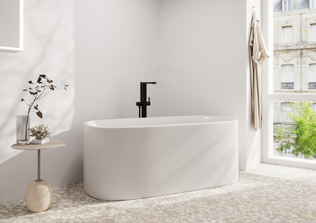 Смеситель для ванны hansgrohe Tecturis E напольного монтажа, 73445670, матовый черный