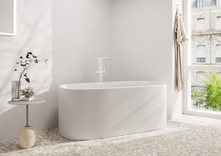 Смеситель для ванны hansgrohe Tecturis E напольного монтажа, 73445700, матовый черный