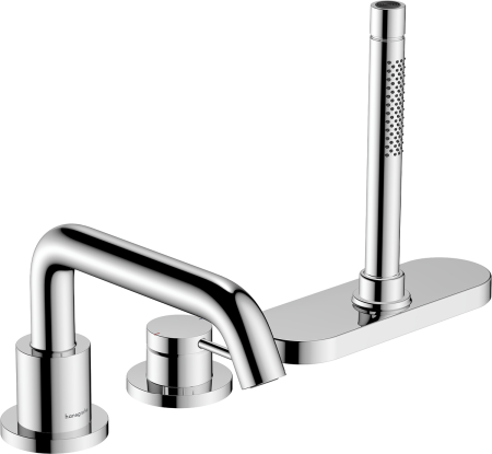Cмеситель для ванны hansgrohe Tecturis S на 3 отверстия, 73447000, хром