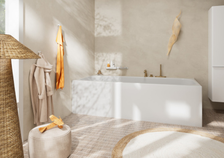 Cмеситель для ванны hansgrohe Tecturis S на 3 отверстия, 73447140, шлифованная бронза