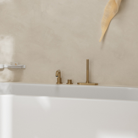 Cмеситель для ванны hansgrohe Tecturis S на 3 отверстия, 73447140, шлифованная бронза