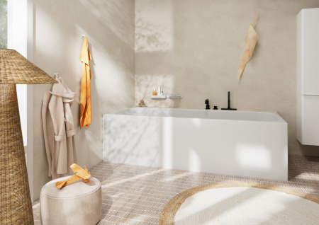 Cмеситель для ванны hansgrohe Tecturis S на 3 отверстия, 73447670, матовый черный