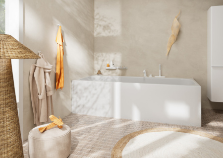 Cмеситель для ванны hansgrohe Tecturis S на 3 отверстия, 73447700, матовый белый