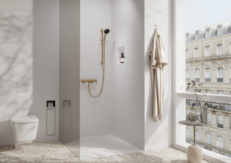 Смеситель для душа hansgrohe Tecturis E, 73620140, шлифованная бронза