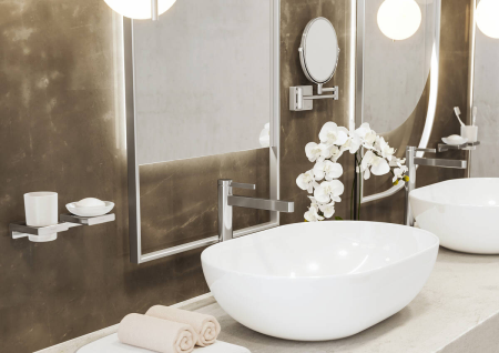 Косметическое зеркало hansgrohe AddStoris 41791000, хром