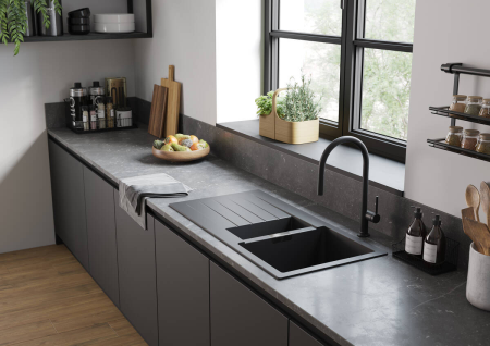 Смеситель для кухонной мойки hansgrohe Talis M54 210, с вытяжным изливом 1jet, sBox 72803670, матовый черный