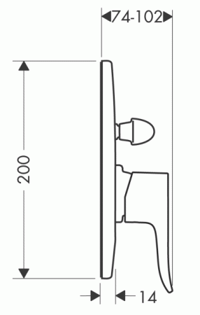 Внешняя часть смесителя для ванны hansgrohe Metris скрытого монтажа 31484000, хром