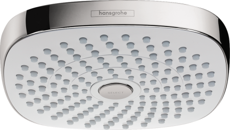 Верхний душ hansgrohe Croma Select E 180 2jet EcoSmart 26528400, белый/хром